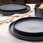Matte Dark Gray Dinnerware 12-Piece Set - Image 2