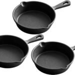 Mini Cast Iron Skillet 3-Piece Set