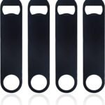 Stainless Steel Flat Bottle Opener 4-Piece Set