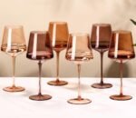 Brown Crystal Wine Glass 6-Piece Set