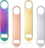 Heavy-Duty Stainless Steel Flat Bottle Opener 4-Piece Set