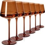 Amber-Colored Wine Glass 6-Piece Set