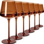 Amber-Colored Wine Glass 6-Piece Set