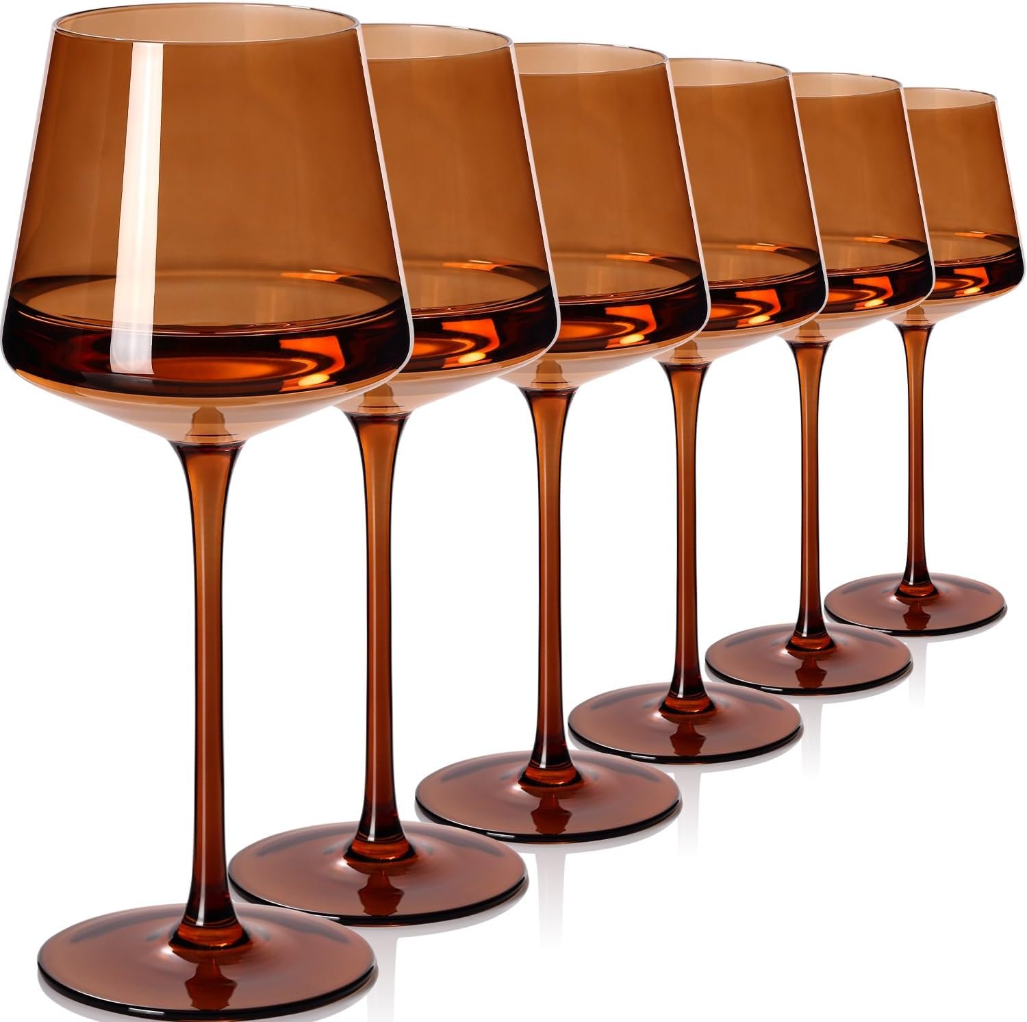 71qpYDwVuL._AC_SL1500_.jpg Amber-Colored Wine Glass 6-Piece Set - Image 1