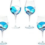 Hand-Painted Colorful Crystal Wine Glass 4-Piece Set