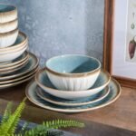 Embossed Dinnerware 16-Piece Set (includes 2 bowls) - Image 2