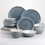 Stoneware Dinnerware 16-Piece Set (includes 2 bowls)